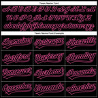 Custom Black Black-Pink Performance Vapor Golf Polo Shirt photo 4