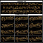 Custom Black Black-Old Gold Performance Vapor Golf Polo Shirt photo 4