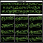 Custom Black Black-Neon Green Performance Vapor Golf Polo Shirt photo 4
