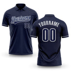 Custom Navy Navy-White Performance Vapor Golf Polo Shirt