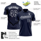 Custom Navy Navy-White Performance Vapor Golf Polo Shirt photo 3