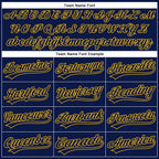 Custom Navy Navy-Gold Performance Vapor Golf Polo Shirt photo 4