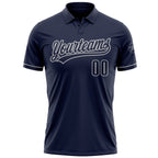 Custom Navy Navy-Gray Performance Vapor Golf Polo Shirt photo 2