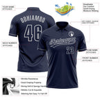 Custom Navy Navy-Gray Performance Vapor Golf Polo Shirt photo 3