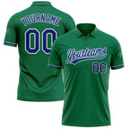 Custom Kelly Green Royal-White Performance Vapor Golf Polo Shirt photo 1