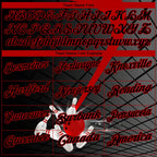 Custom Black Red 3D Pattern Design Bowling Performance Polo Shirt photo 4