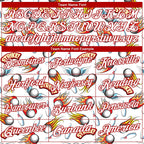 Custom White Red 3D Pattern Design Firely Bowling Performance Polo Shirt photo 3