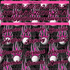 Custom Black Pink 3D Pattern Design Firely Golf Ball Performance Golf Polo Shirt photo 4