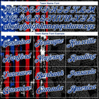 Custom Black Red-Royal 3D Pattern Design Golf Ball American Flag Performance Golf Polo Shirt photo 4