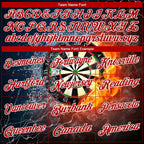 Custom Black Red-White 3D Pattern Design Flame Dart Board Performance Golf Polo Shirt photo 4
