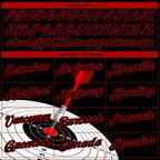 Custom Black Red 3D Pattern Design Dart Board Target Performance Golf Polo Shirt photo 4