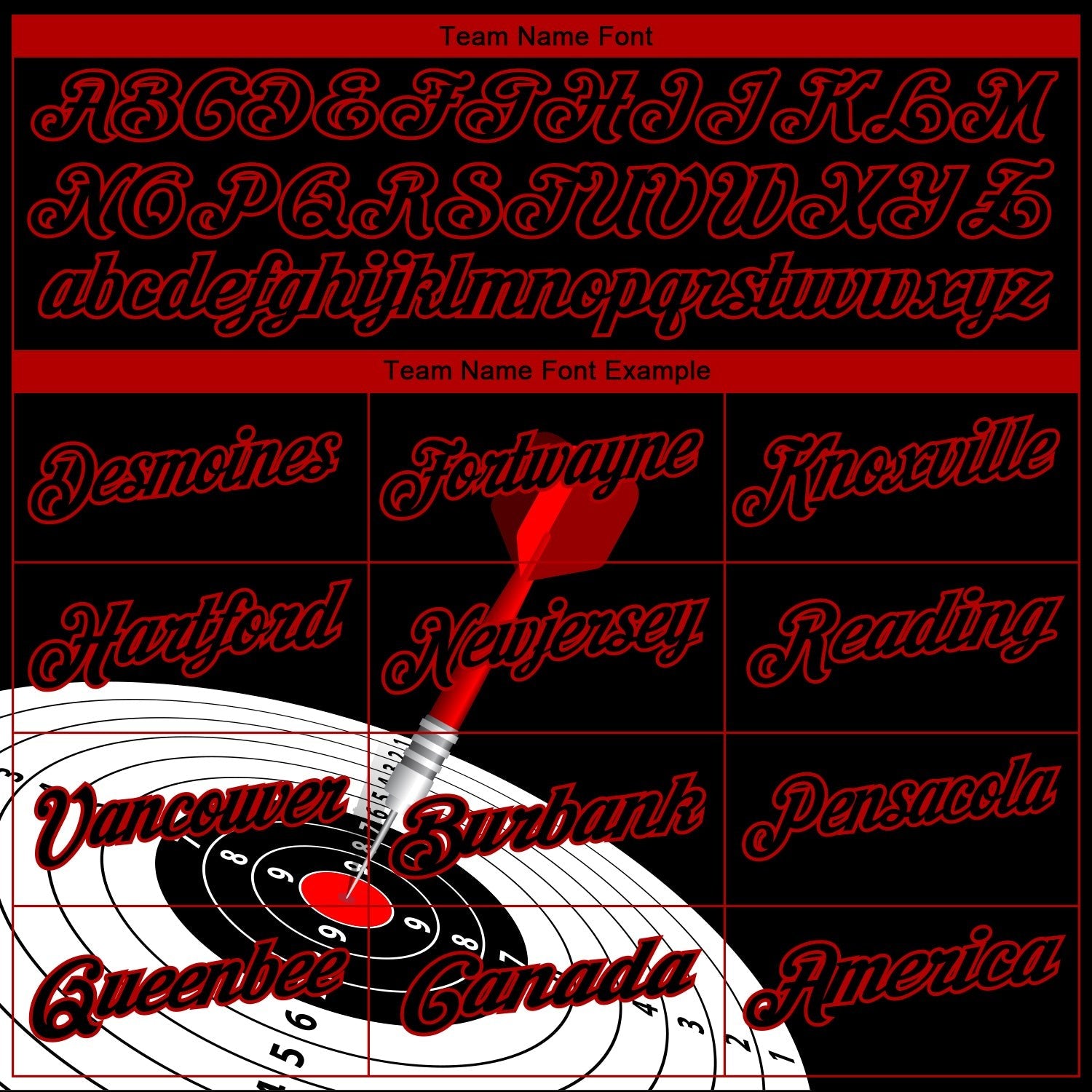 Custom Black Red 3D Pattern Design Dart Board Target Performance Golf Polo Shirt photo 4