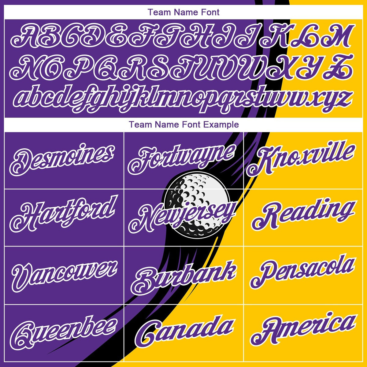 Custom Purple Yellow-Black 3D Pattern Design Golf Ball Performance Golf Polo Shirt photo 3