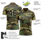 Custom Camo Black-Cream Performance Salute To Service Golf Polo Shirt photo 3