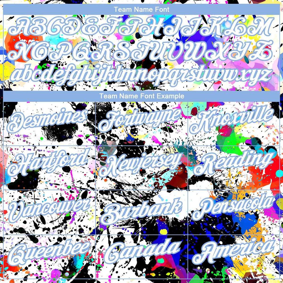 Custom Graffiti Pattern White-Light Blue 3D Splashes Performance Golf Polo Shirt photo 2