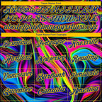 Custom Deep Pink Yellow-Royal 3D Pattern Design Abstract Colorful Psychedelic Fluid Art Performance Golf Polo Shirt photo 4