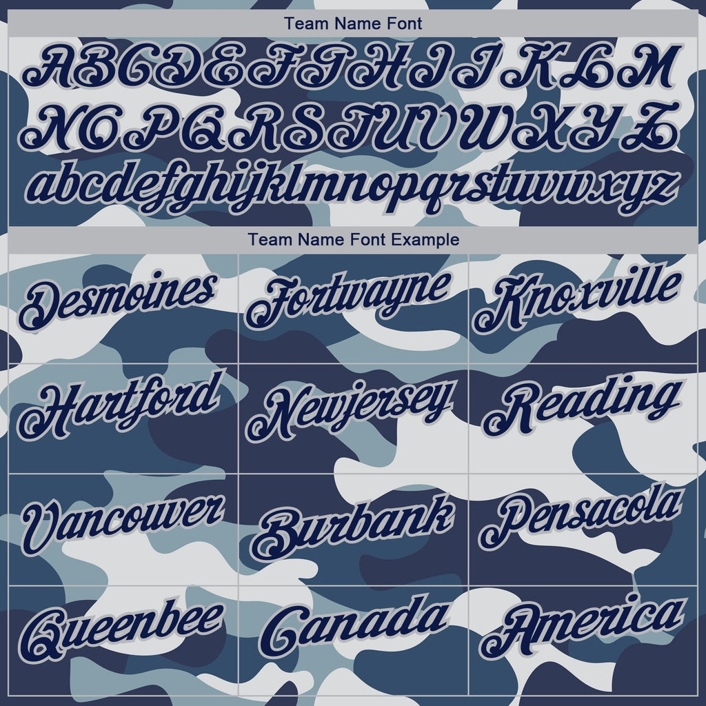 Custom Camo Navy-Light Gray Performance Salute To Service Golf Polo Shirt photo 4