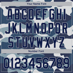 Custom Camo Navy-Light Gray Performance Salute To Service Golf Polo Shirt photo 5