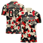 Custom Camo Black-Cream Performance Salute To Service Golf Polo Shirt photo 1
