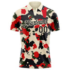 Custom Camo Black-Cream Performance Salute To Service Golf Polo Shirt photo 2