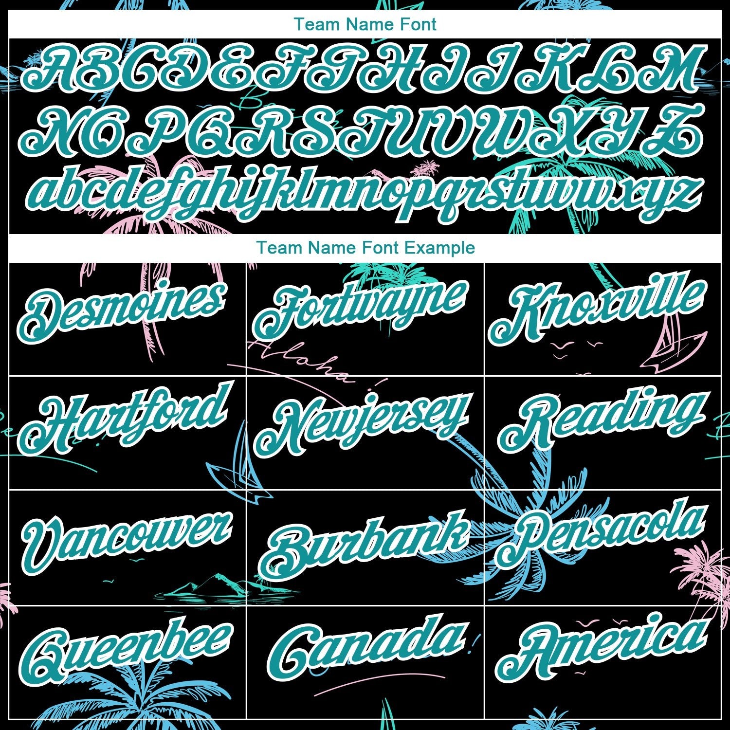 Custom Black Teal-White 3D Pattern Design Hawaii Palm Trees Performance Golf Polo Shirt photo 4