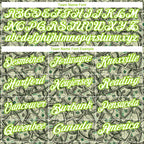 Custom Green White-Neon Green 3D Pattern Design Dollar Performance Golf Polo Shirt photo 3