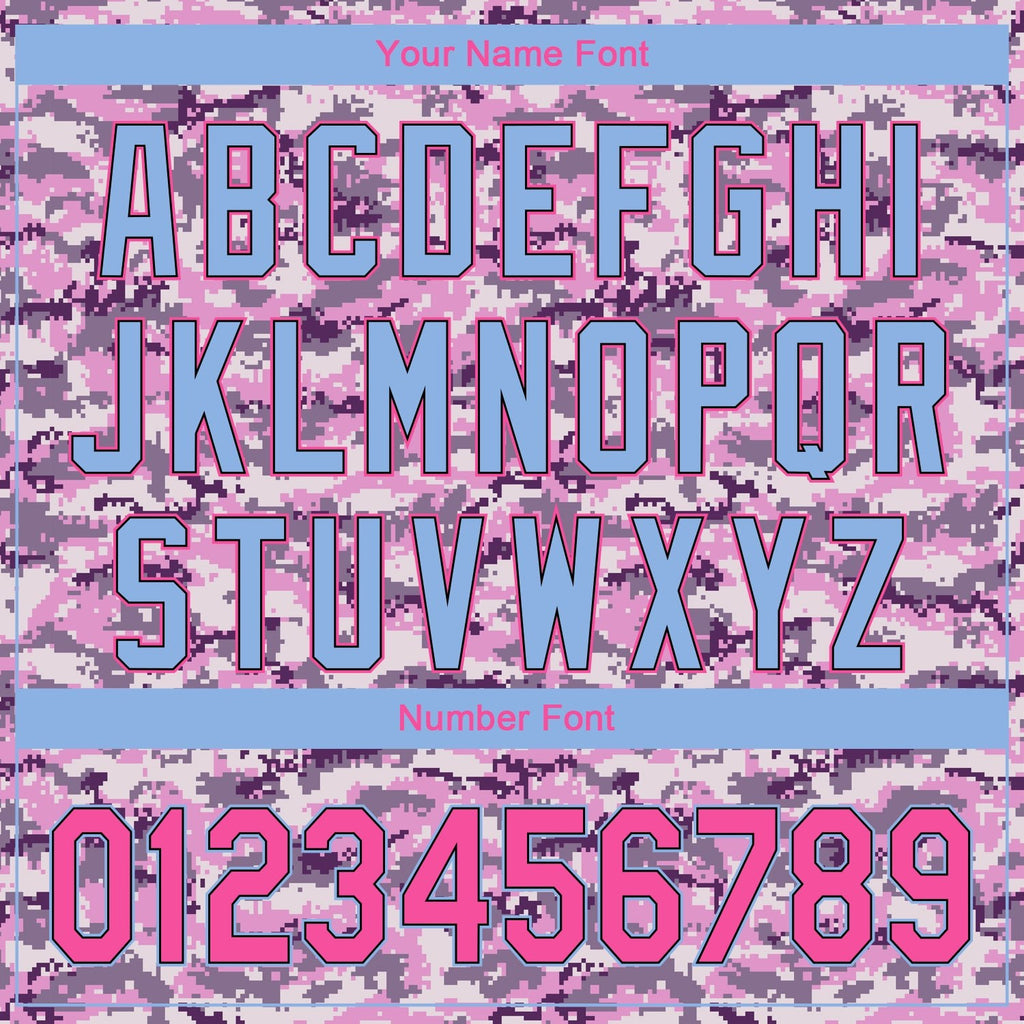 Custom Camo Pink-Light Blue Performance Salute To Service Golf Polo Shirt photo 4