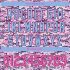 Custom Camo Pink-Light Blue Performance Salute To Service Golf Polo Shirt photo 4