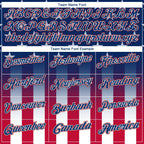 Custom Blue Red-White 3D American Flag Performance Golf Polo Shirt photo 4