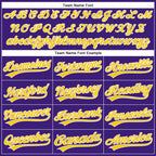 Custom Purple Gold-White Performance Vapor Golf Polo Shirt photo 4