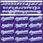 Custom Purple Light Blue-White Performance Vapor Golf Polo Shirt photo 4