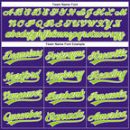 Custom Purple Neon Green-White Performance Vapor Golf Polo Shirt photo 4