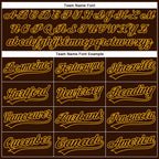 Custom Brown Gold Performance Vapor Golf Polo Shirt photo 4