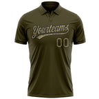 Custom Olive Camo-Black Performance Vapor Salute To Service Golf Polo Shirt photo 2