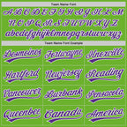 Custom Neon Green Purple-White Performance Vapor Golf Polo Shirt photo 4