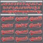 Custom Steel Gray Red-White Performance Vapor Golf Polo Shirt photo 3