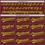 Custom Burgundy Black-Yellow Performance Vapor Golf Polo Shirt photo 4