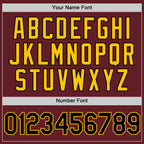 Custom Burgundy Black-Yellow Performance Vapor Golf Polo Shirt photo 5