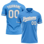 Custom Powder Blue White-Gray Performance Vapor Golf Polo Shirt photo 1