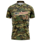 Custom Camo Vintage USA Flag-City Cream Performance Salute To Service Golf Polo Shirt photo 2