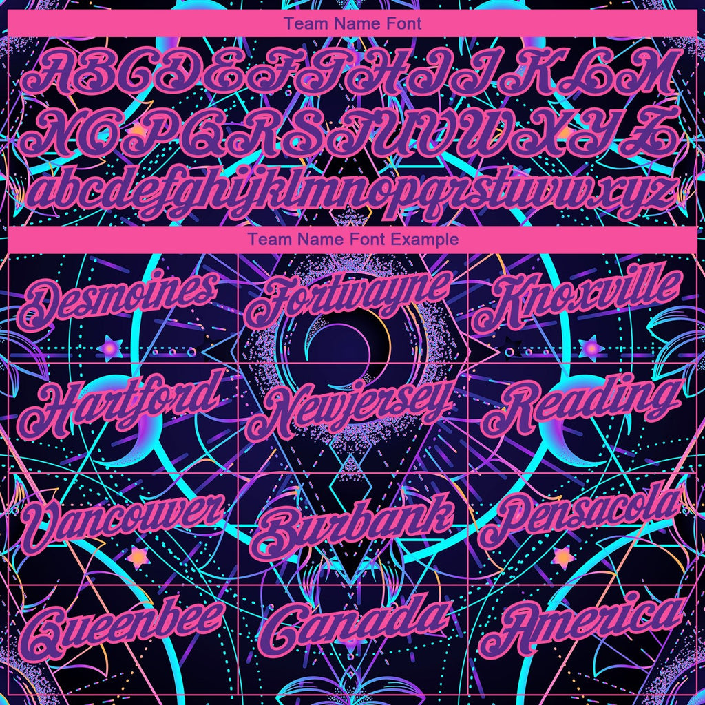 Custom Black Pink-Purple 3D Pattern Design Magic Mushrooms Over Sacred Geometry Psychedelic Hallucination Performance Golf Polo Shirt photo 4