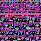 Custom Black Purple-Pink 3D Pattern Design Magic Mushrooms Psychedelic Hallucination Performance Golf Polo Shirt photo 3
