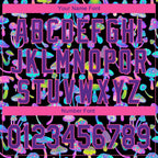 Custom Black Purple-Pink 3D Pattern Design Magic Mushrooms Psychedelic Hallucination Performance Golf Polo Shirt photo 4