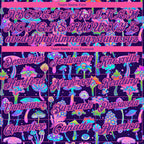Custom Purple Pink 3D Pattern Design Magic Mushrooms Psychedelic Hallucination Performance Golf Polo Shirt photo 4