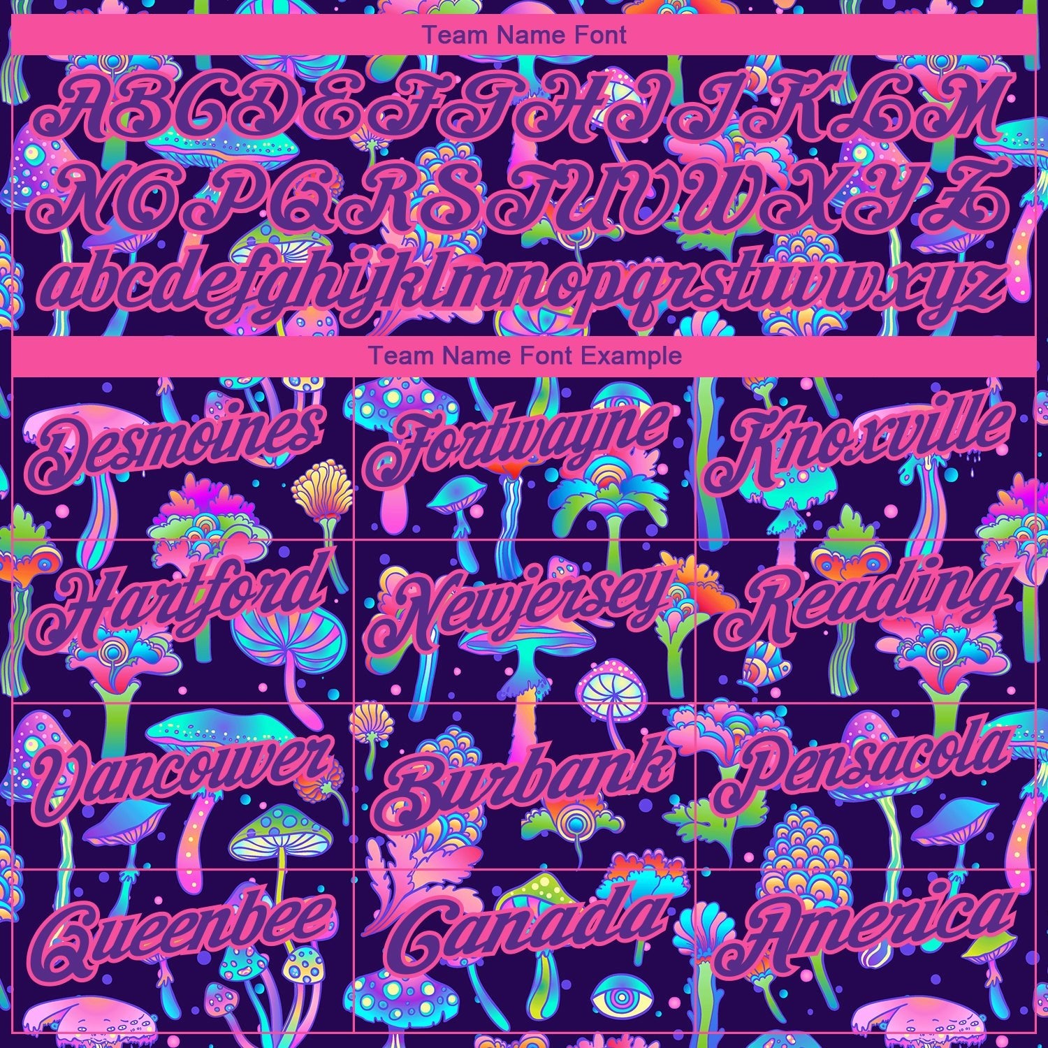 Custom Purple Pink 3D Pattern Design Magic Mushrooms Psychedelic Hallucination Performance Golf Polo Shirt photo 4