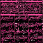Custom Black Pink 3D Pattern Design Pink Ribbon Breast Cancer Awareness Month Women Health Care Support Performance Golf Polo Shirt photo 4