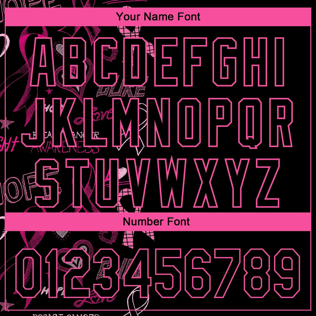 Custom Black Pink 3D Pattern Design Pink Ribbon Breast Cancer Awareness Month Women Health Care Support Performance Golf Polo Shirt photo 5