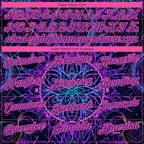 Custom Black Purple Pink 3D Pattern Design Magic Mushrooms Over Sacred Geometry Psychedelic Hallucination Performance Golf Polo Shirt photo 4