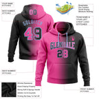 Custom Stitched Black Pink-Light Blue Gradient Fashion Sports Pullover Sweatshirt Hoodie photo 3