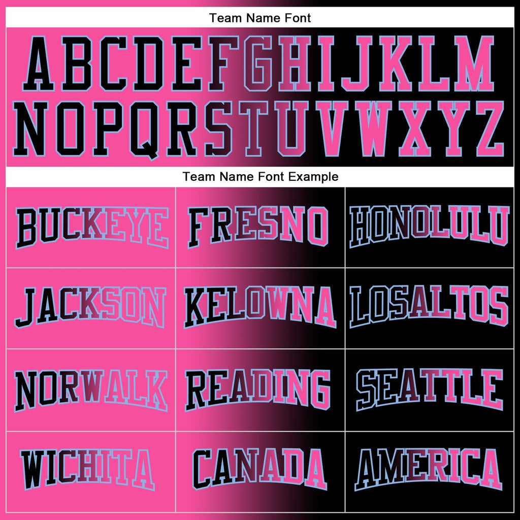 Custom Stitched Black Pink-Light Blue Gradient Fashion Sports Pullover Sweatshirt Hoodie photo 4